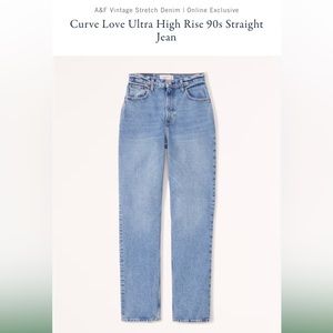 Abercrombie Curve Love High Rise Straight Jeans